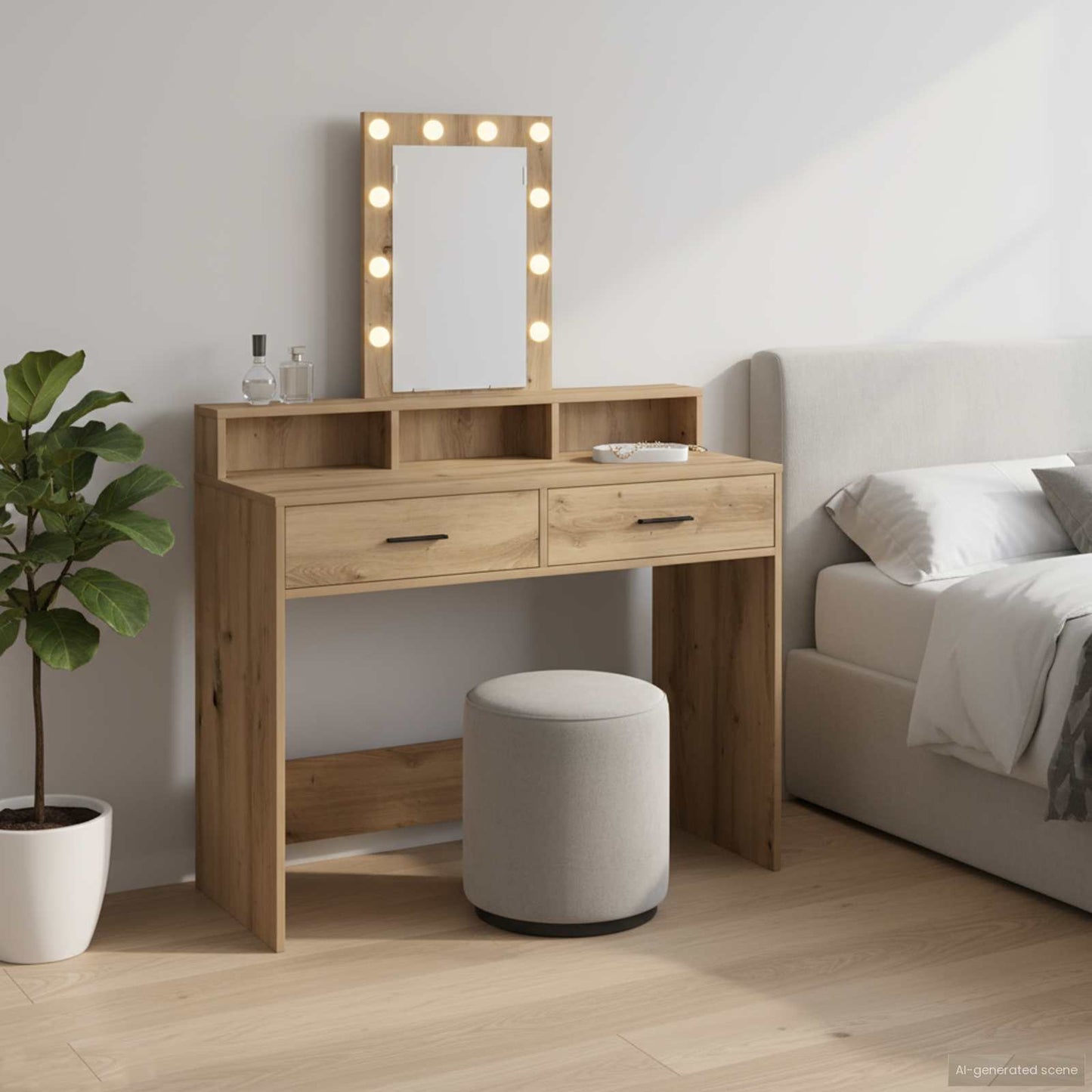 Tavolo da Trucco Marrone 100 x 41 x 140 cm Legno multistrato
