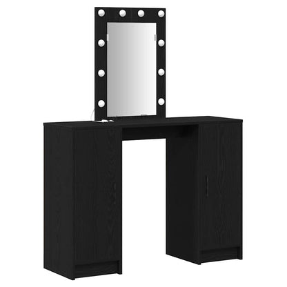 Tavolo da Trucco Nero 102 x 33 x 135 cm Legno multistrato