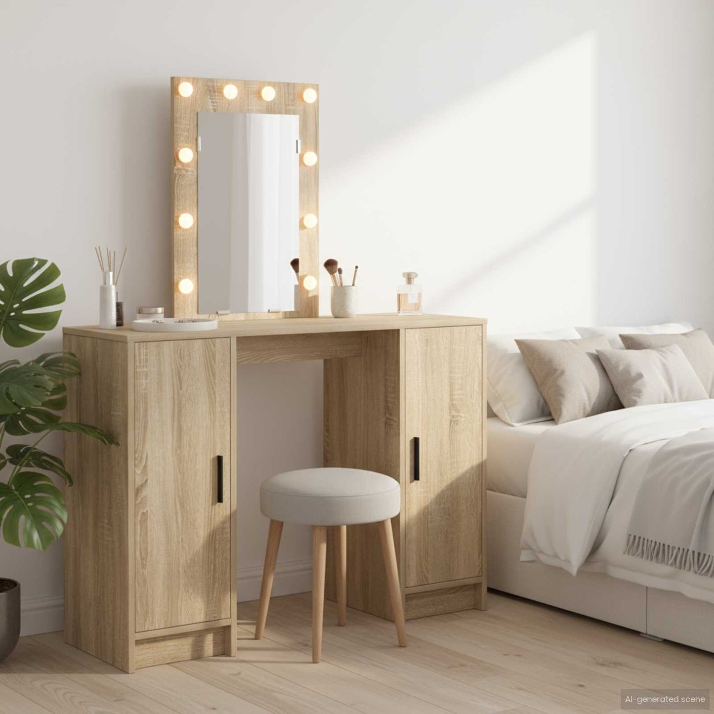 Tavolo da Trucco Marrone 102 x 33 x 135 cm Legno multistrato
