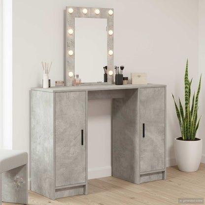 Tavolo da Trucco con porta Grigio chiaro 102 x 33 x 135 cm