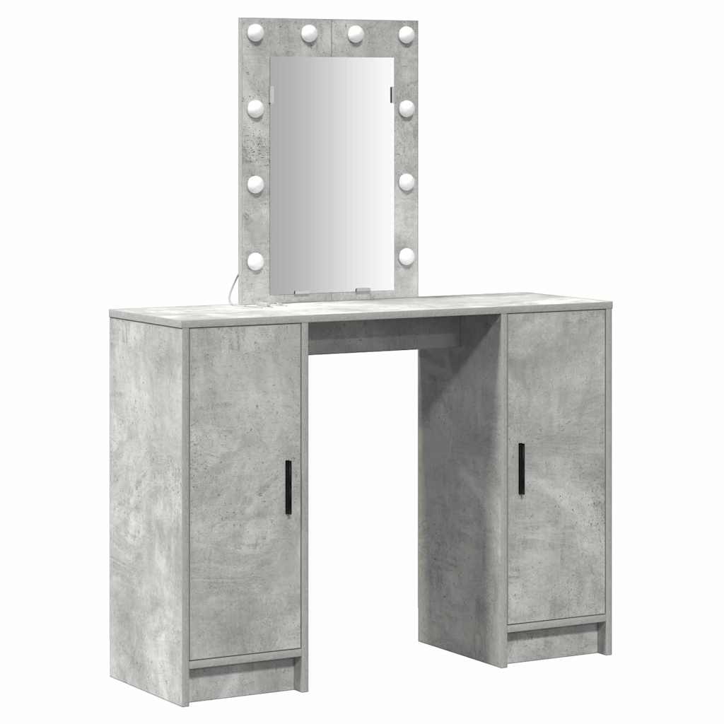 Tavolo da Trucco con porta Grigio chiaro 102 x 33 x 135 cm