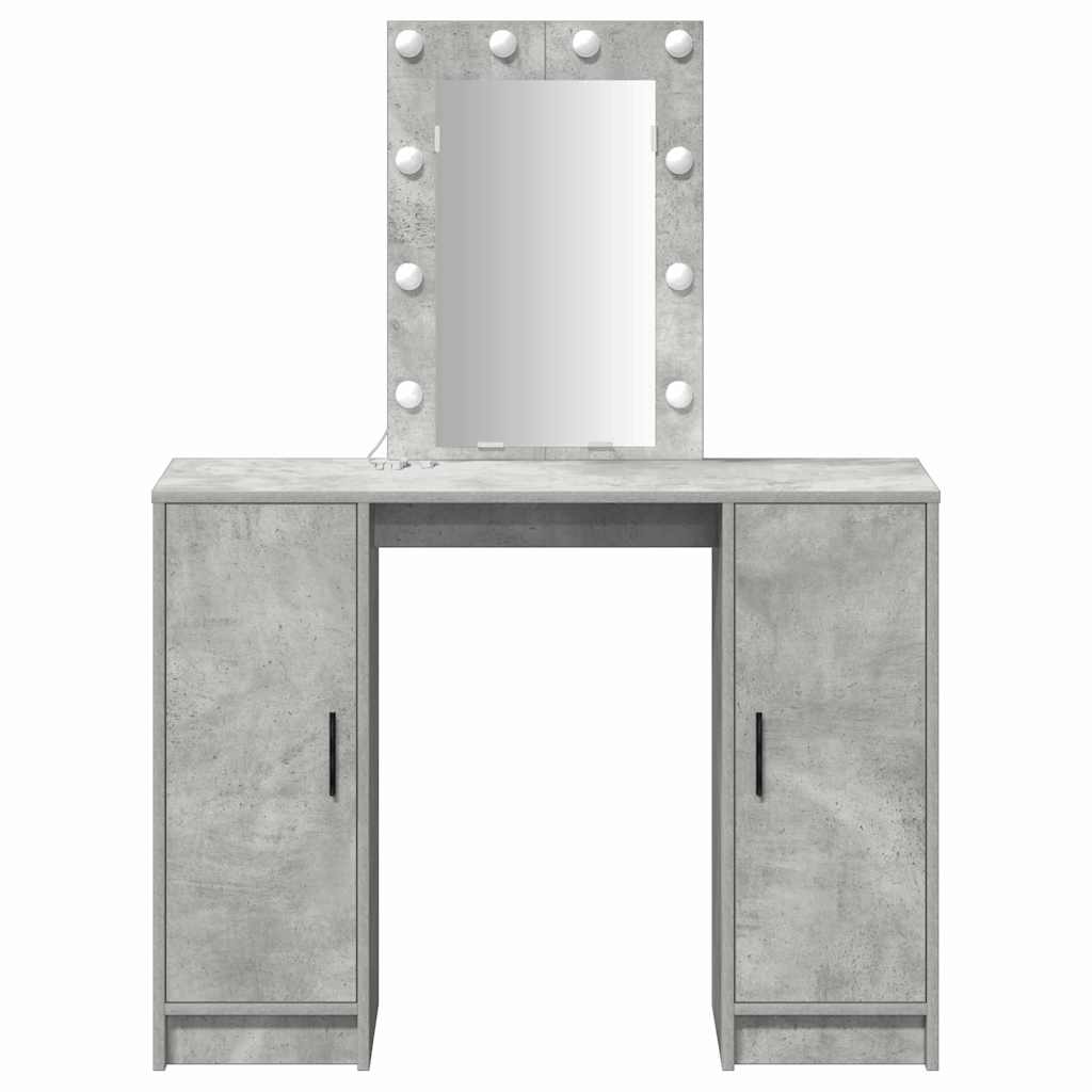 Tavolo da Trucco con porta Grigio chiaro 102 x 33 x 135 cm