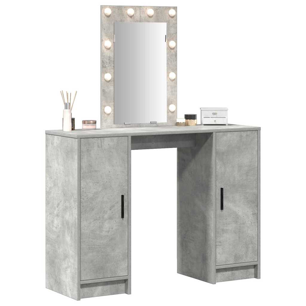 Tavolo da Trucco con porta Grigio chiaro 102 x 33 x 135 cm