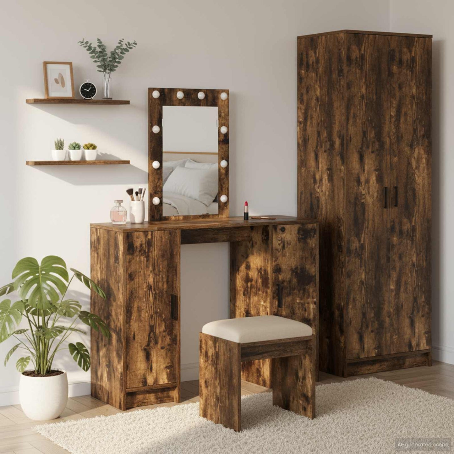 Tavolo da Trucco Marrone 102 x 33 x 135 cm Legno multistrato