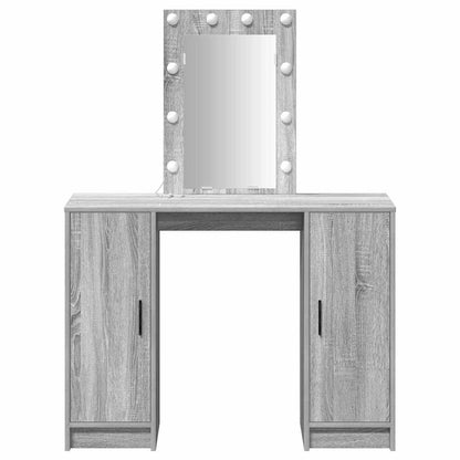 Tavolo da Trucco Grigio 102 x 33 x 135 cm Legno multistrato