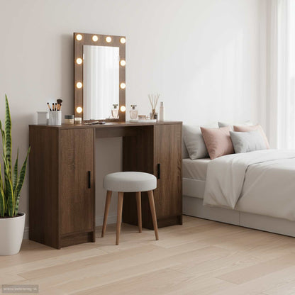 Tavolo da Trucco Marrone 102 x 33 x 135 cm Legno multistrato