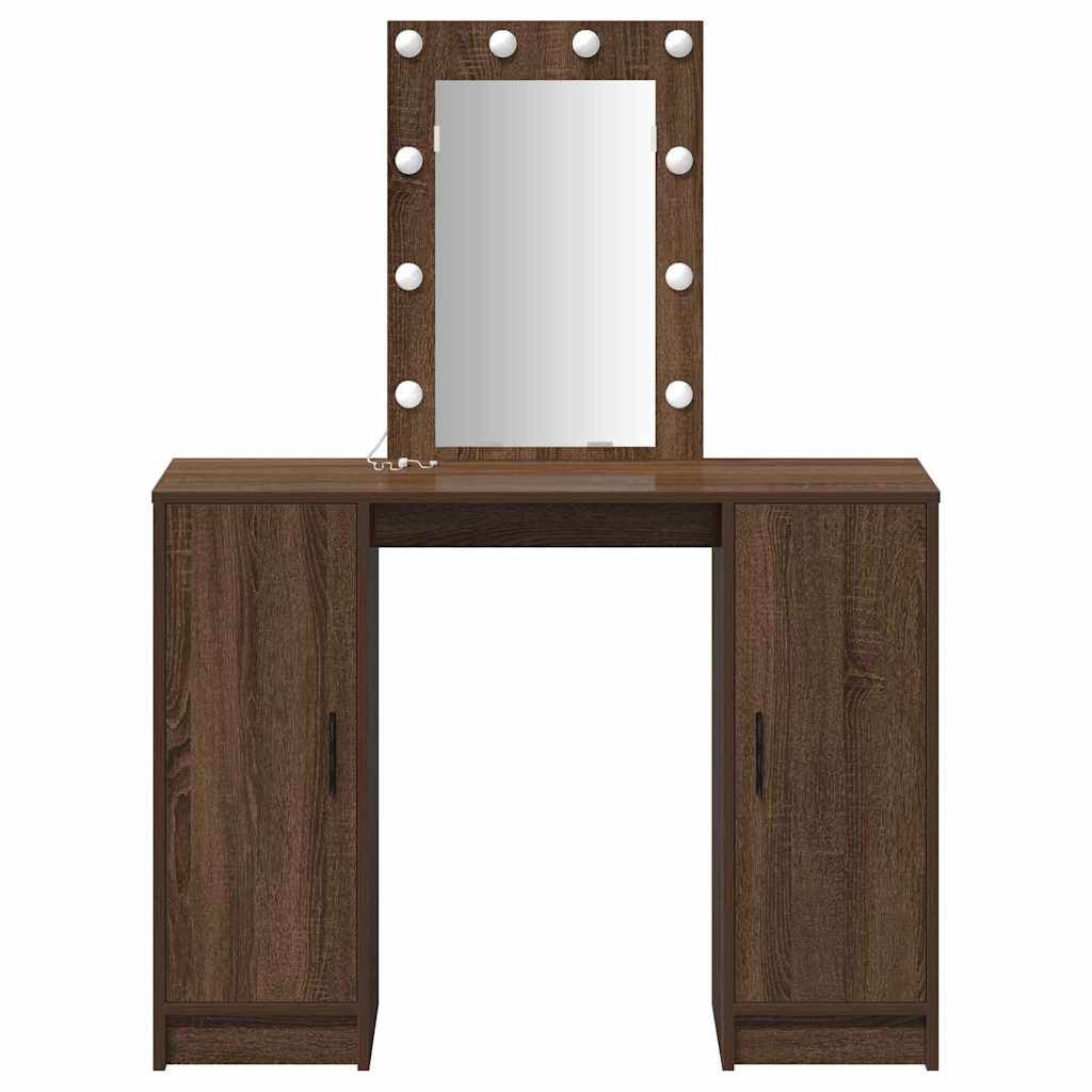 Tavolo da Trucco Marrone 102 x 33 x 135 cm Legno multistrato
