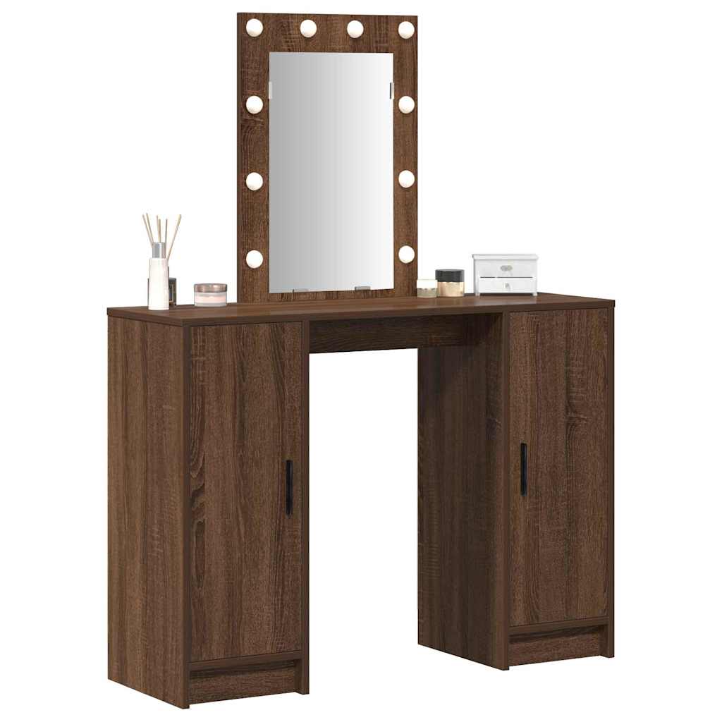 Tavolo da Trucco Marrone 102 x 33 x 135 cm Legno multistrato