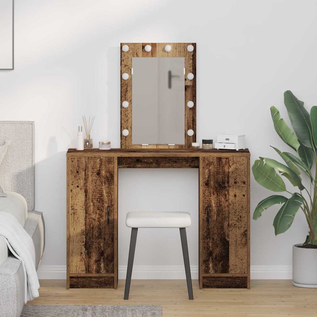 Tavolo da Trucco Marrone 102 x 33 x 135 cm Legno multistrato
