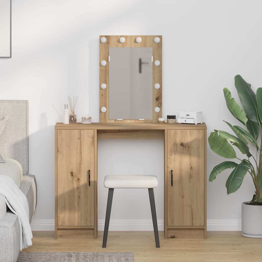Tavolo da Trucco Marrone 102 x 33 x 135 cm Legno multistrato