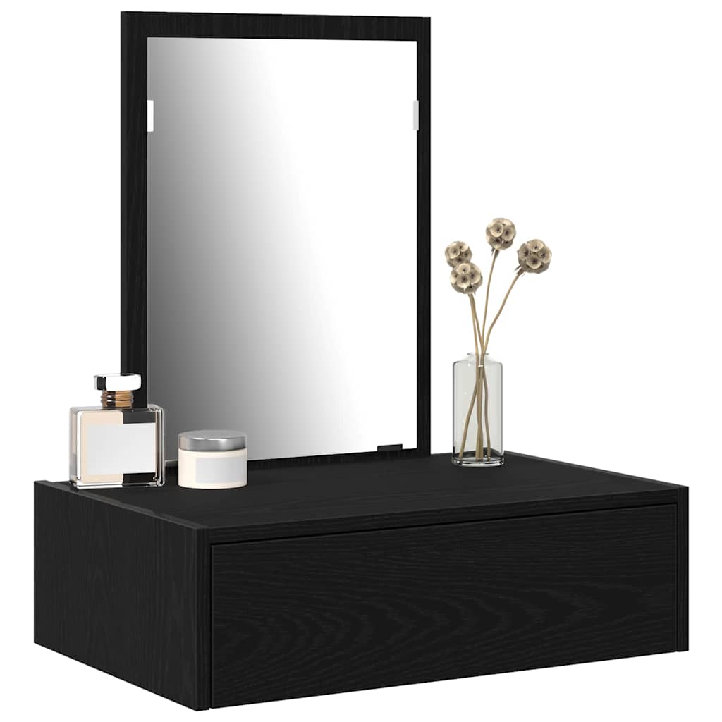 Tavolo da Trucco Nero 60 x 40 x 70 cm Legno multistrato