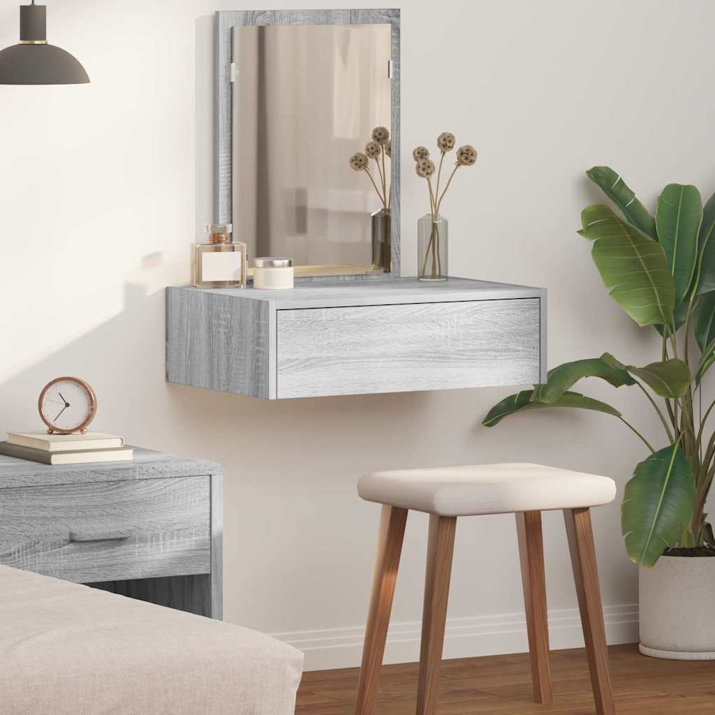 Tavolo da Trucco Grigio 60 x 40 x 70 cm Legno multistrato