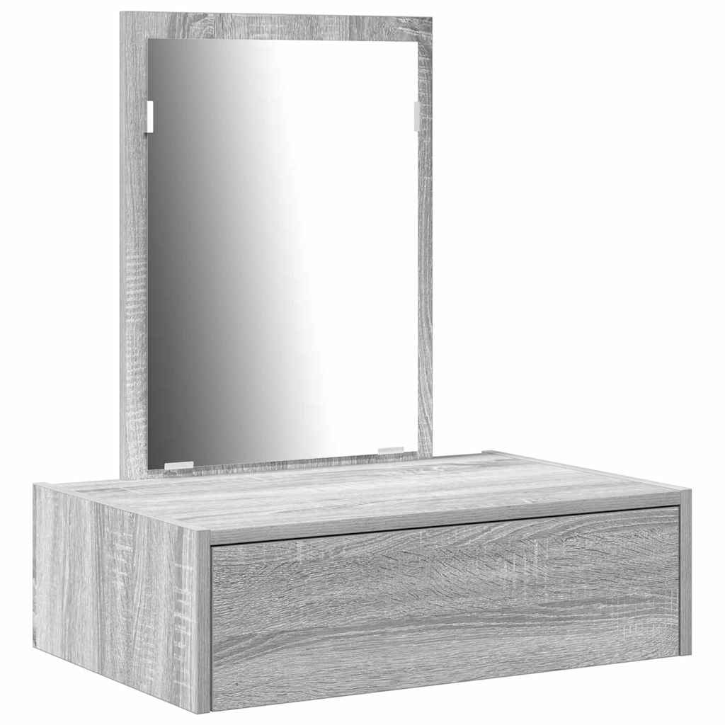 Tavolo da Trucco Grigio 60 x 40 x 70 cm Legno multistrato