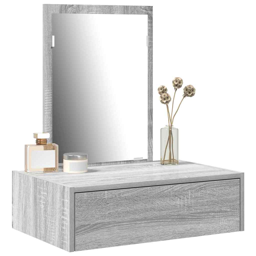 Tavolo da Trucco Grigio 60 x 40 x 70 cm Legno multistrato