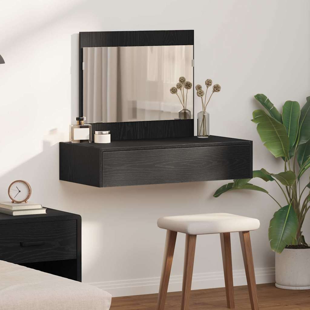 Tavolo da Trucco Nero 83 x 40 x 70 cm Legno multistrato