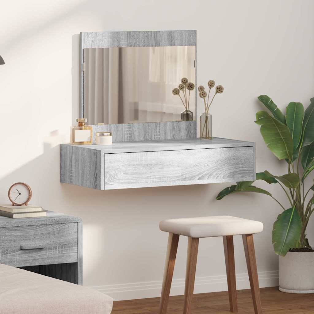 Tavolo da Trucco Grigio 83 x 40 x 70 cm Legno multistrato