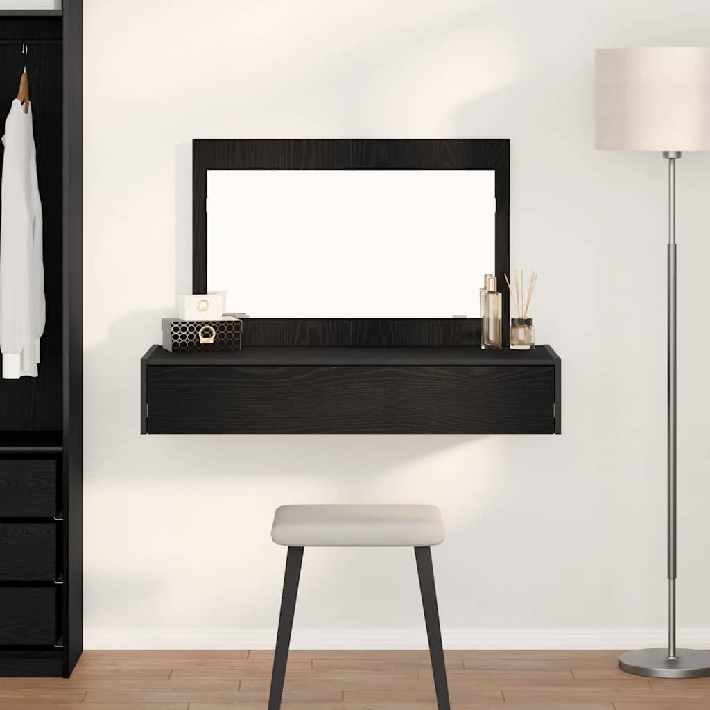 Tavolo da Trucco Nero 100 x 40 x 70 cm Legno multistrato