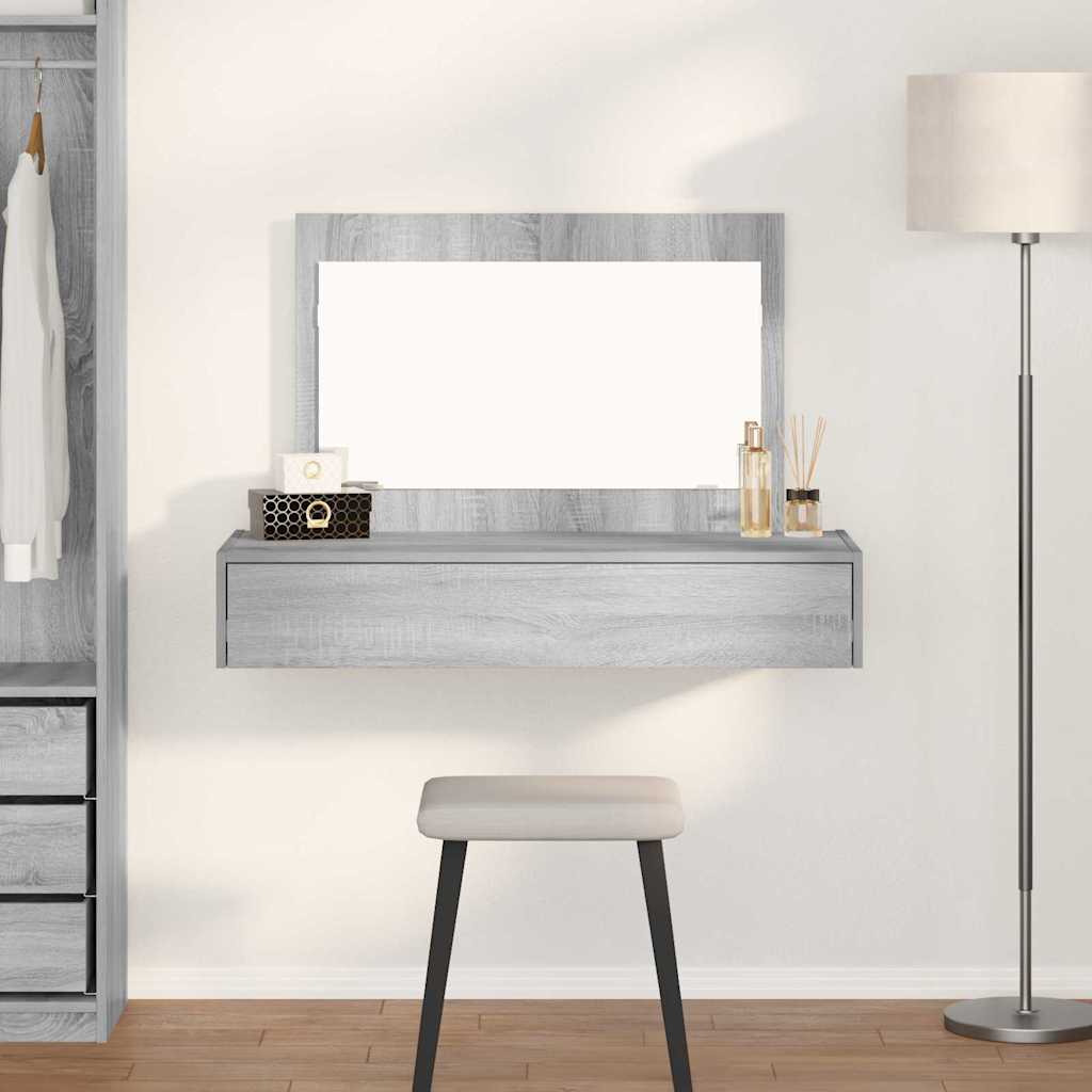 Tavolo da Trucco Grigio 100 x 40 x 70 cm Legno multistrato