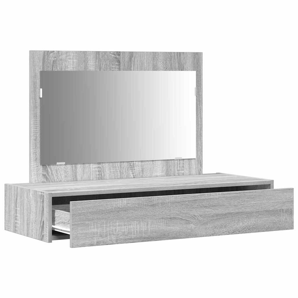 Tavolo da Trucco Grigio 100 x 40 x 70 cm Legno multistrato