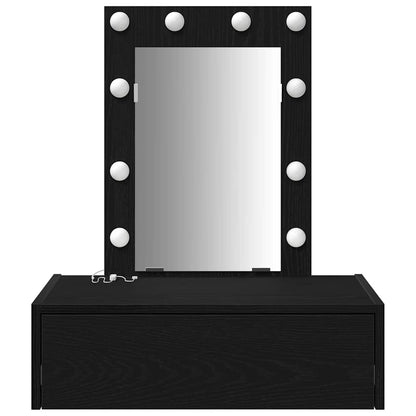 Tavolo da Trucco Nero 60 x 40 x 70 cm Legno multistrato