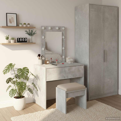 Tavolo da Trucco Grigio 60 x 40 x 70 cm Legno multistrato