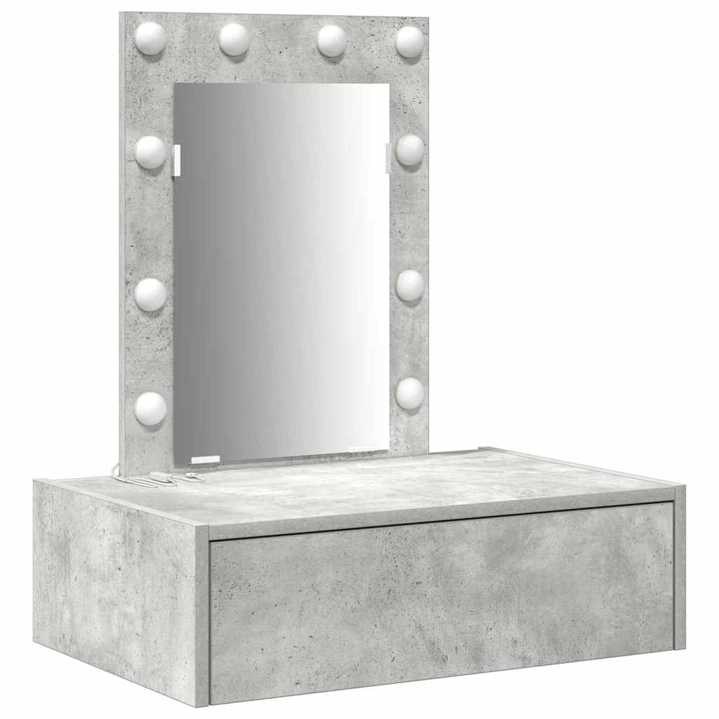 Tavolo da Trucco Grigio 60 x 40 x 70 cm Legno multistrato