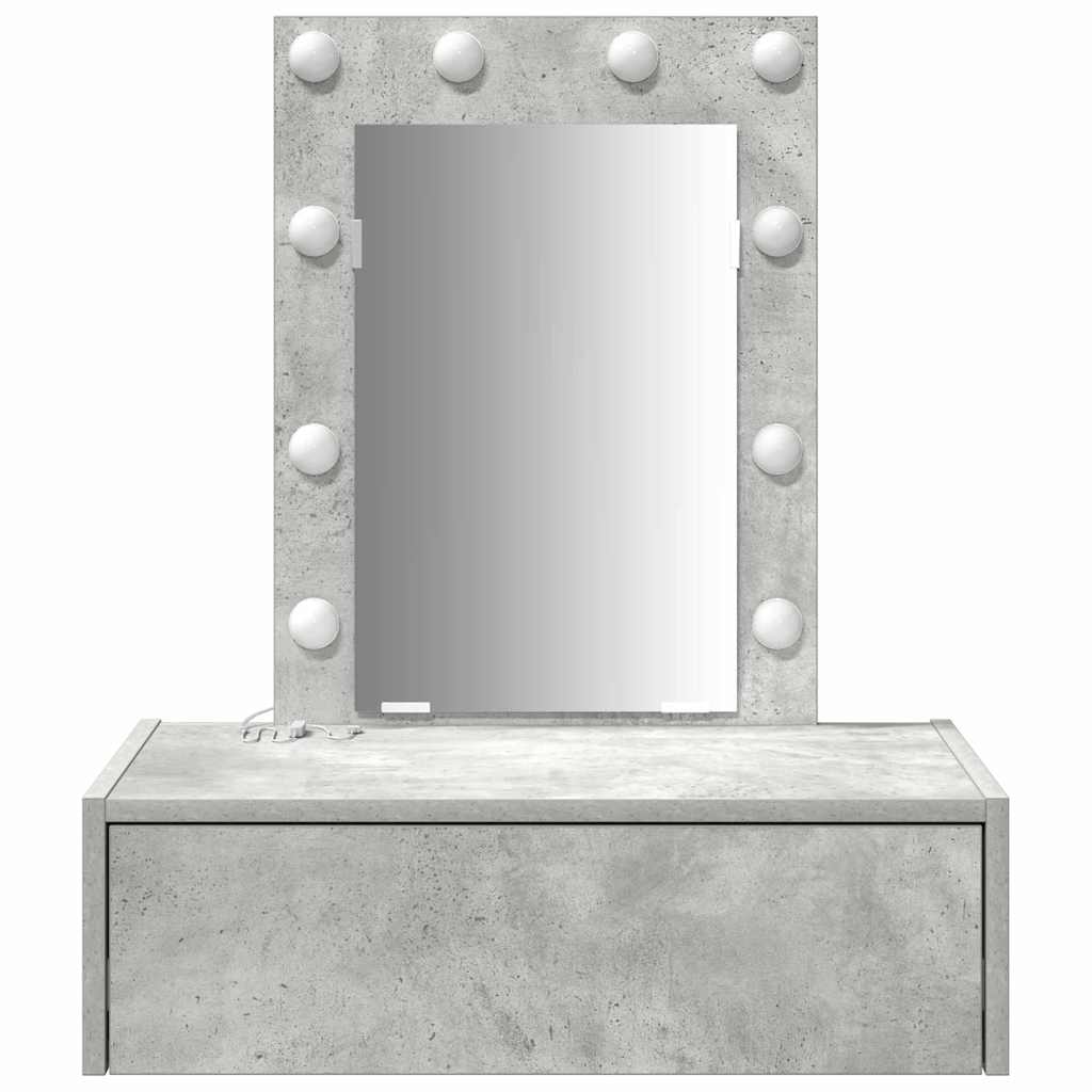 Tavolo da Trucco Grigio 60 x 40 x 70 cm Legno multistrato