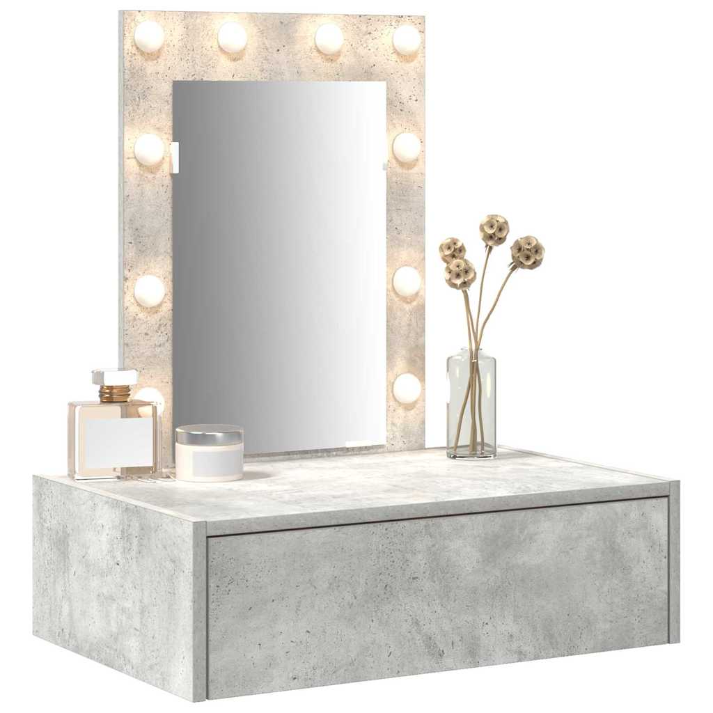 Tavolo da Trucco Grigio 60 x 40 x 70 cm Legno multistrato