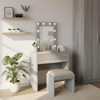 Tavolo da Trucco Grigio 60 x 40 x 70 cm Legno multistrato