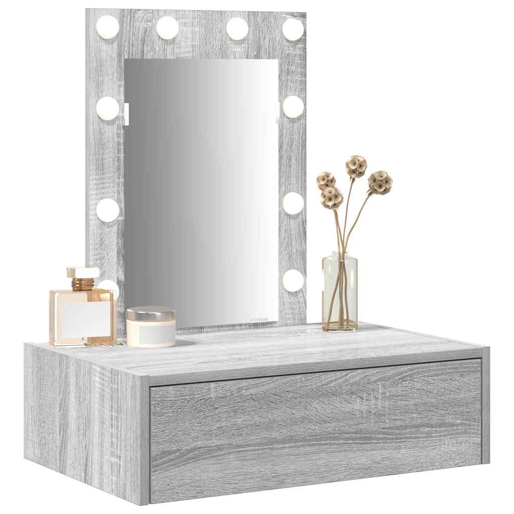 Tavolo da Trucco Grigio 60 x 40 x 70 cm Legno multistrato