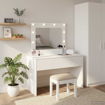 Tavolo da Trucco Bianco 83 x 40 x 70 cm Legno multistrato