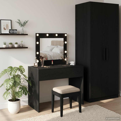 Tavolo da Trucco Nero 83 x 40 x 70 cm Legno multistrato