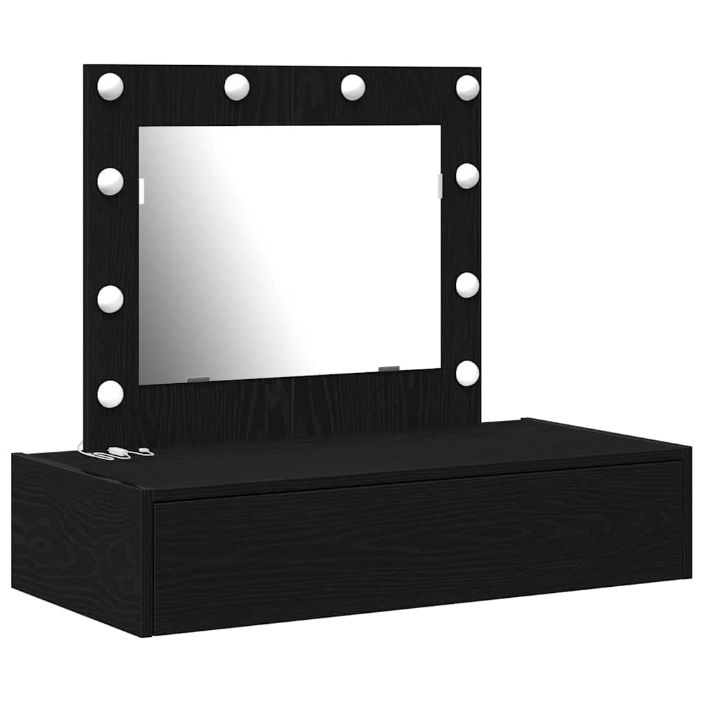 Tavolo da Trucco Nero 83 x 40 x 70 cm Legno multistrato