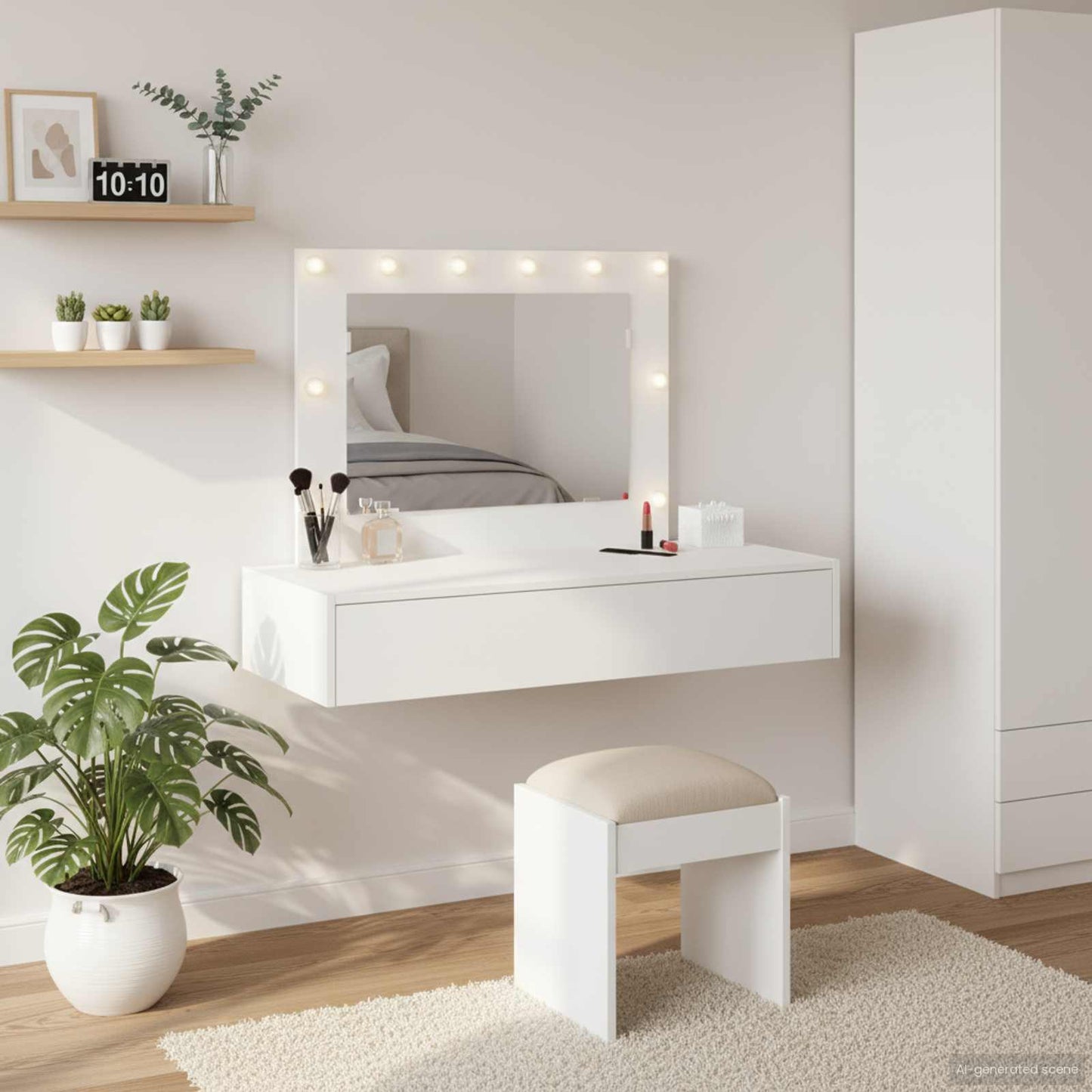 Tavolo da Trucco Bianco 100 x 40 x 70 cm Legno multistrato