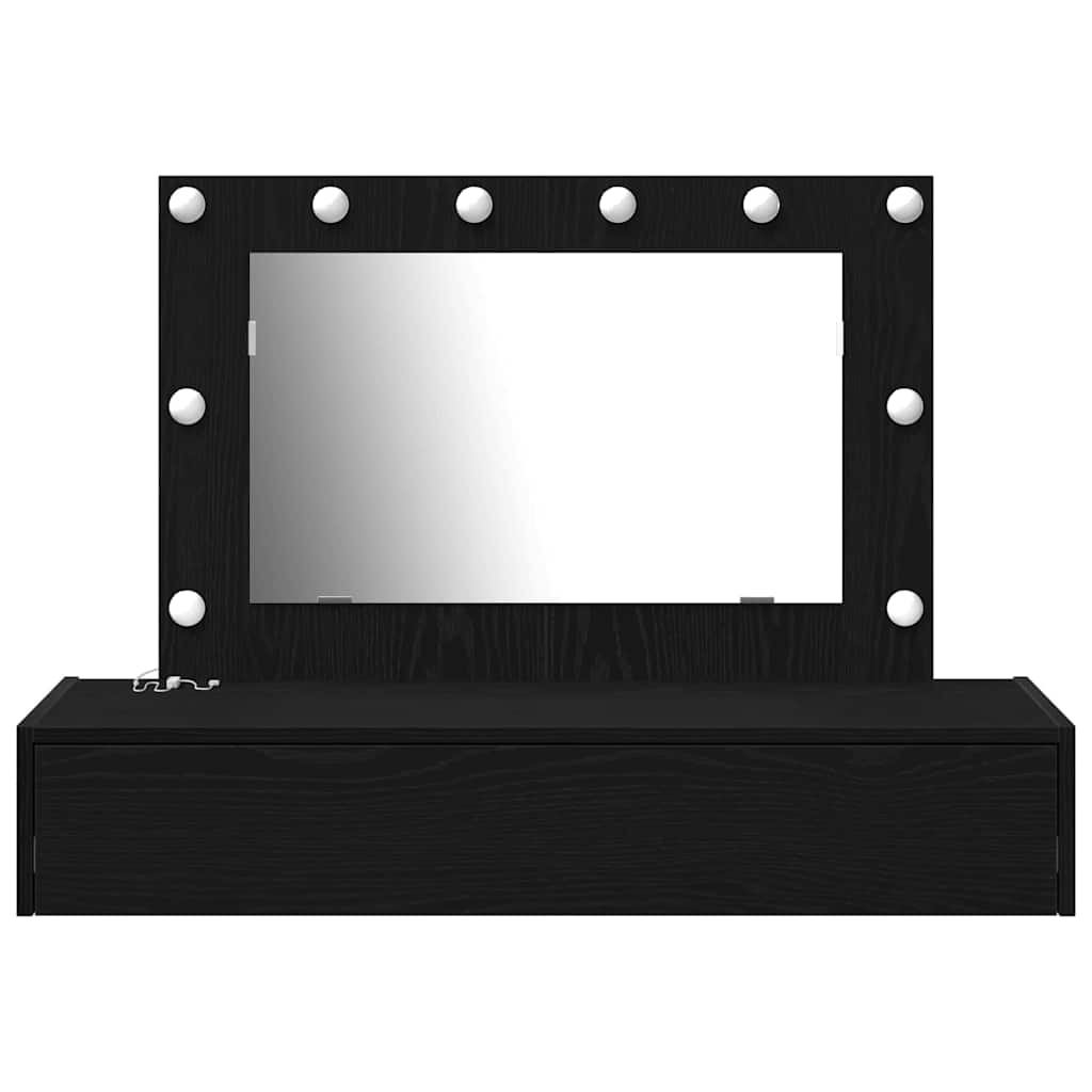 Tavolo da Trucco Nero 100 x 40 x 70 cm Legno multistrato