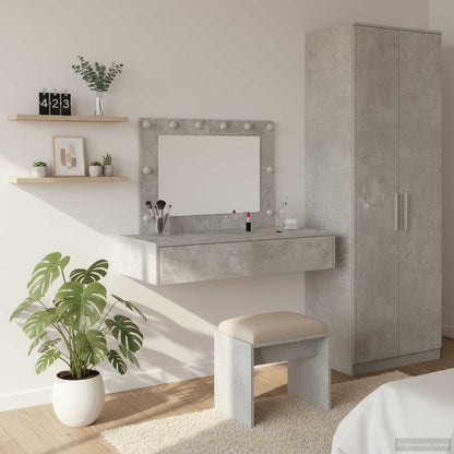 Tavolo da Trucco Grigio 100 x 40 x 70 cm Legno multistrato