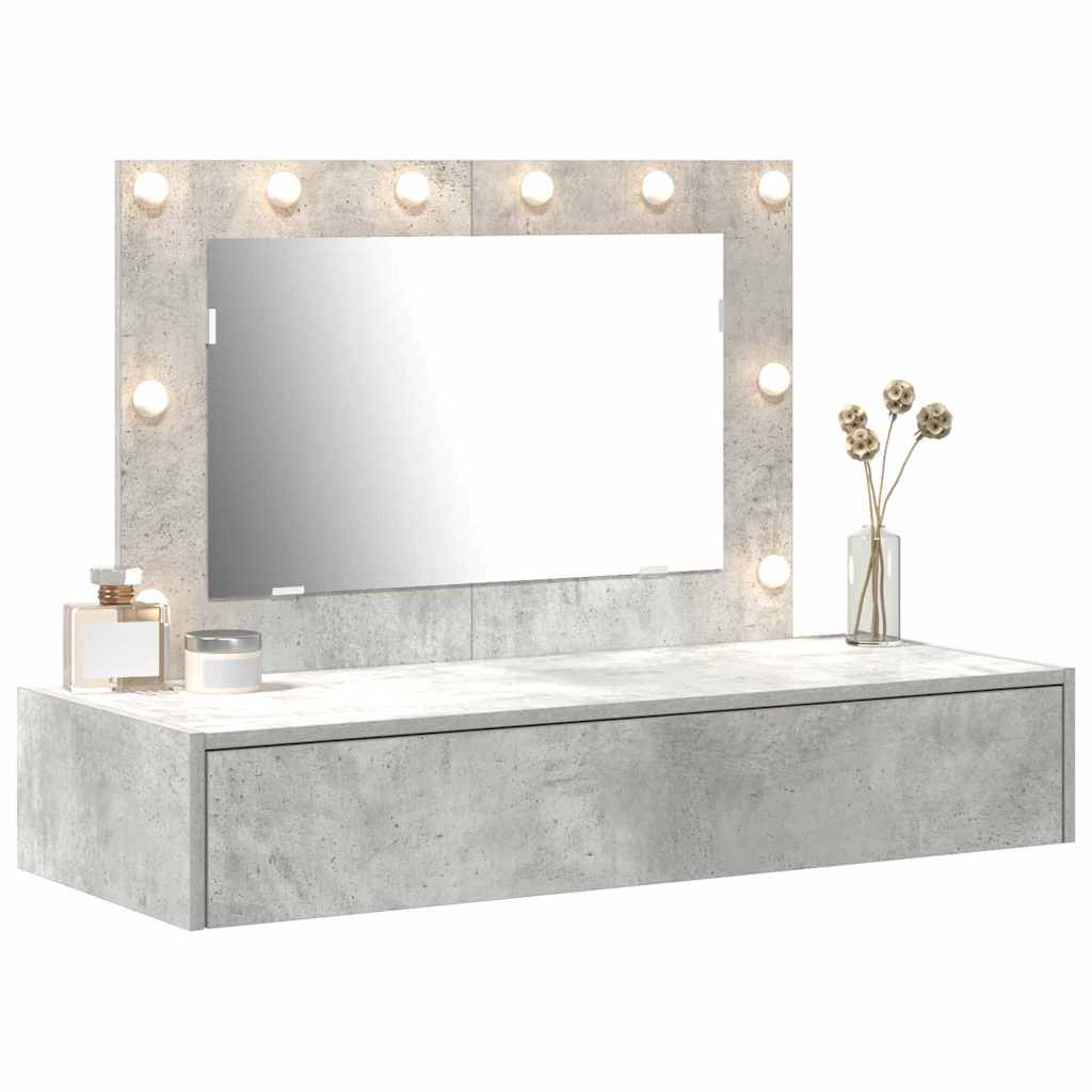 Tavolo da Trucco Grigio 100 x 40 x 70 cm Legno multistrato