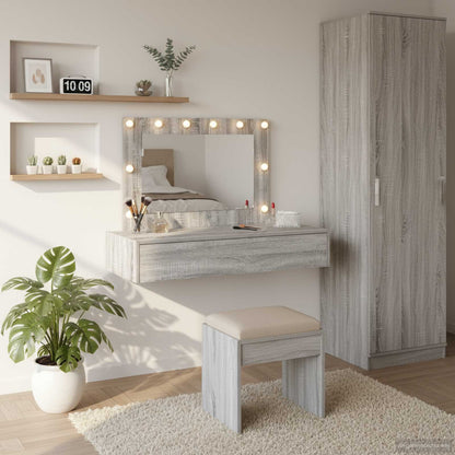 Tavolo da Trucco Grigio 100 x 40 x 70 cm Legno multistrato