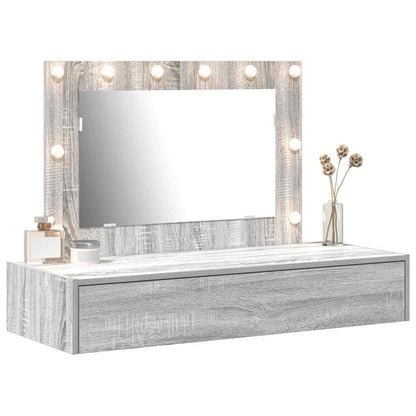 Tavolo da Trucco Grigio 100 x 40 x 70 cm Legno multistrato