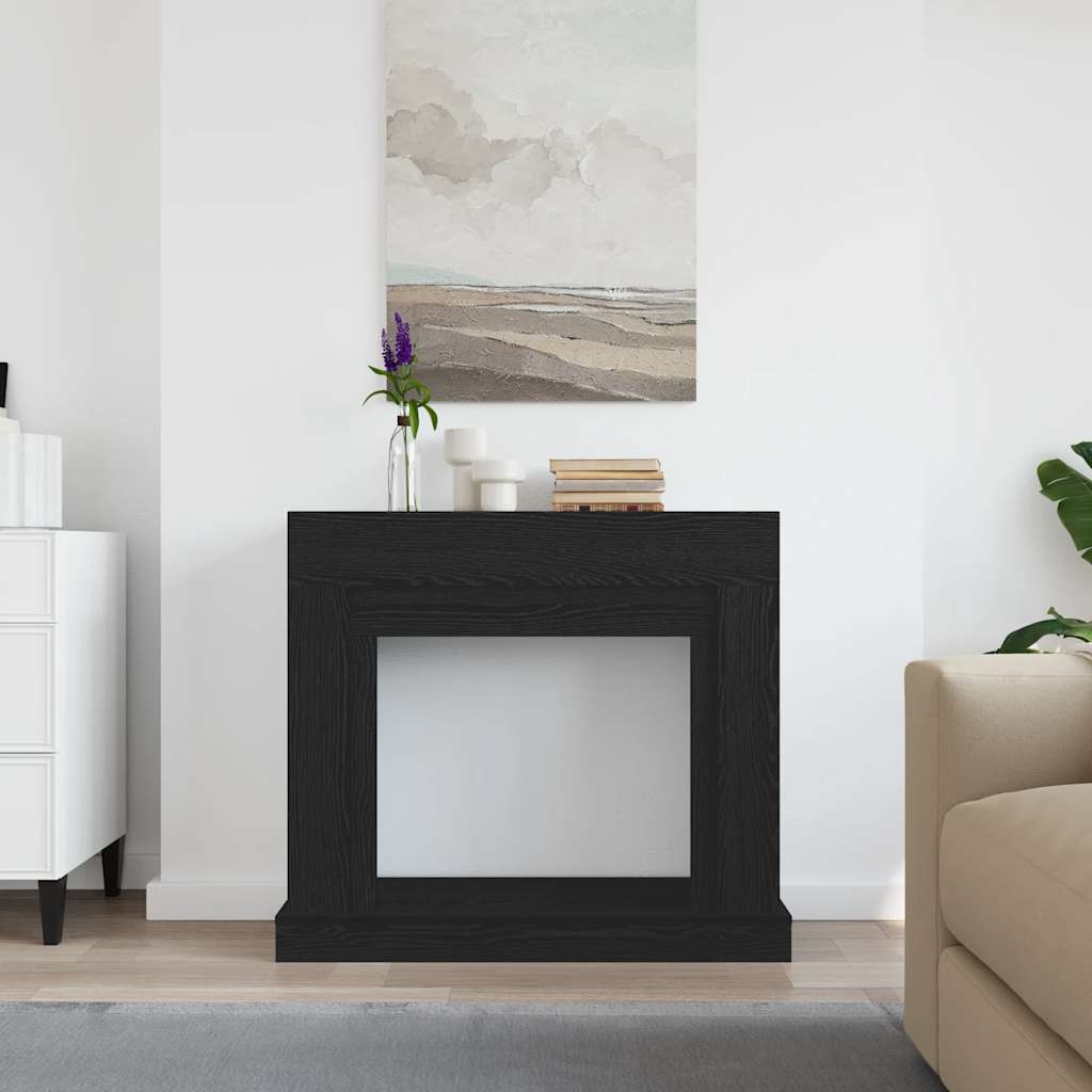 Cornice per Camino Rovere Nero 100x30x87,5 cm in Truciolato