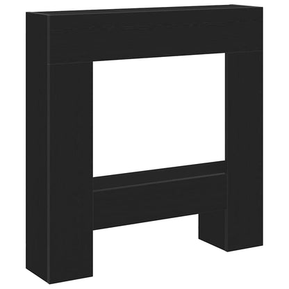 Cornice per Camino Rovere Nero 81x18x82 cm in Truciolato