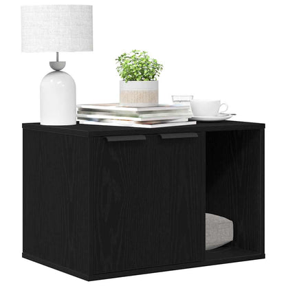 Recinto Lettiera Gatti Rovere Nero 60x40x40 cm in Truciolato