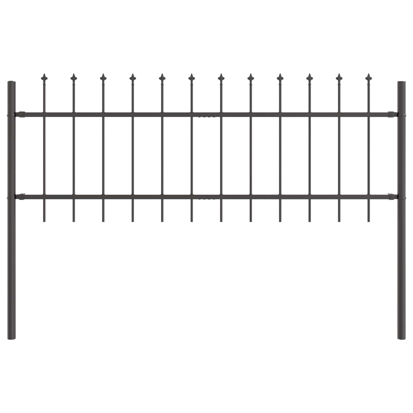Recinzione per Giardino 2 pcs Grigio 3,4 x 0,6 m