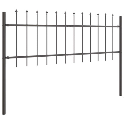 Recinzione per Giardino 2 pcs Grigio 3,4 x 0,6 m