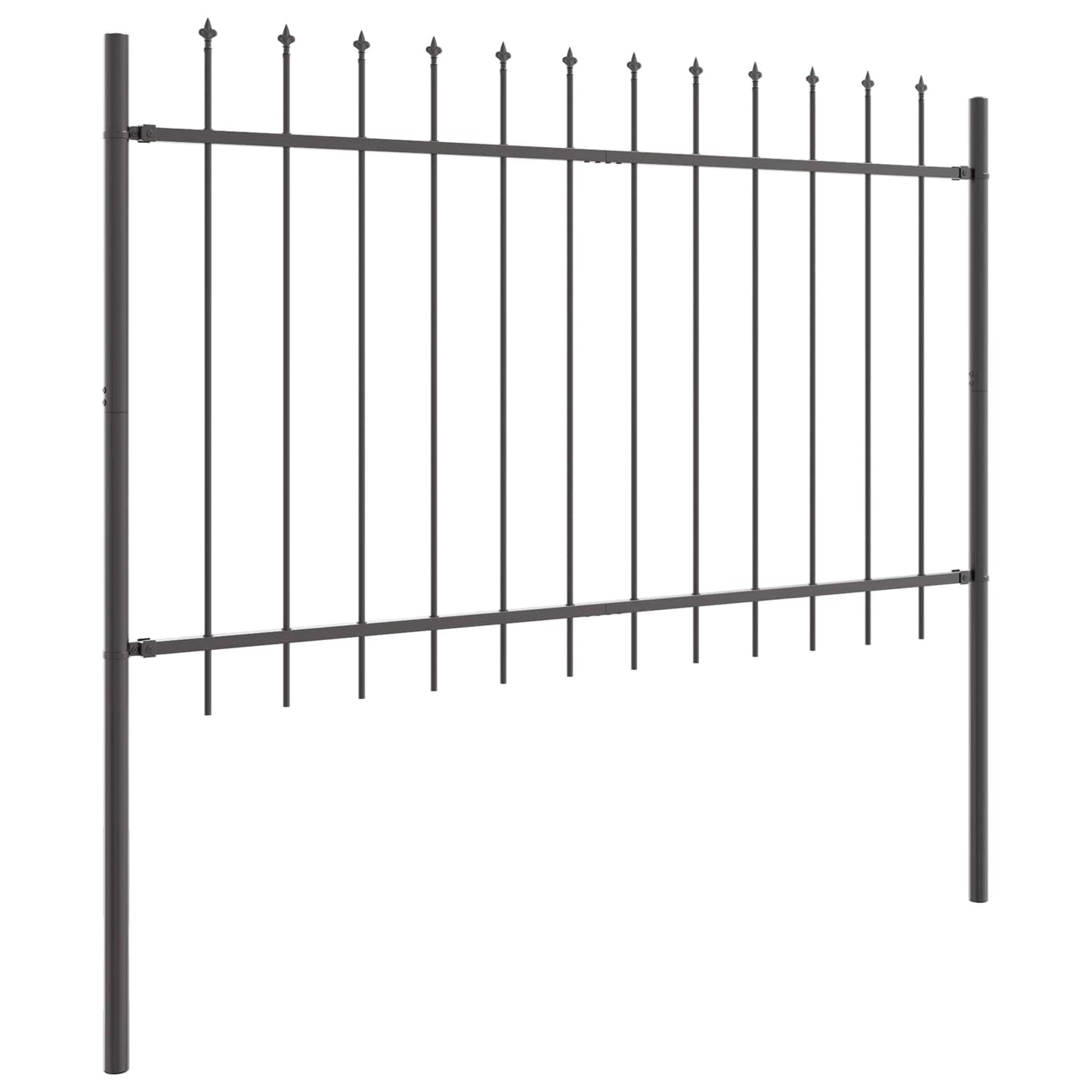 Recinzione per Giardino 2 pcs Grigio 3,4 x 0,8 m