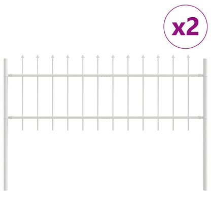 Recinzione per Giardino 2 pcs Bianco 3,4 x 0,6 m