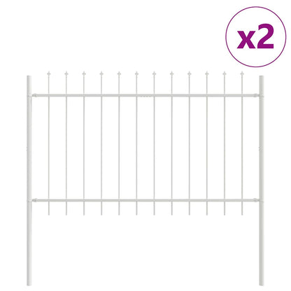Recinzione per Giardino 2 pcs Bianco 3,4 x 1 m
