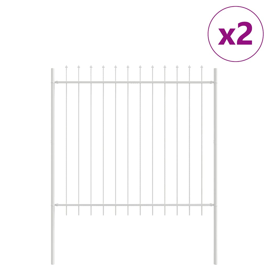Recinzione per Giardino 2 pcs Bianco 3,4 x 1,5 m
