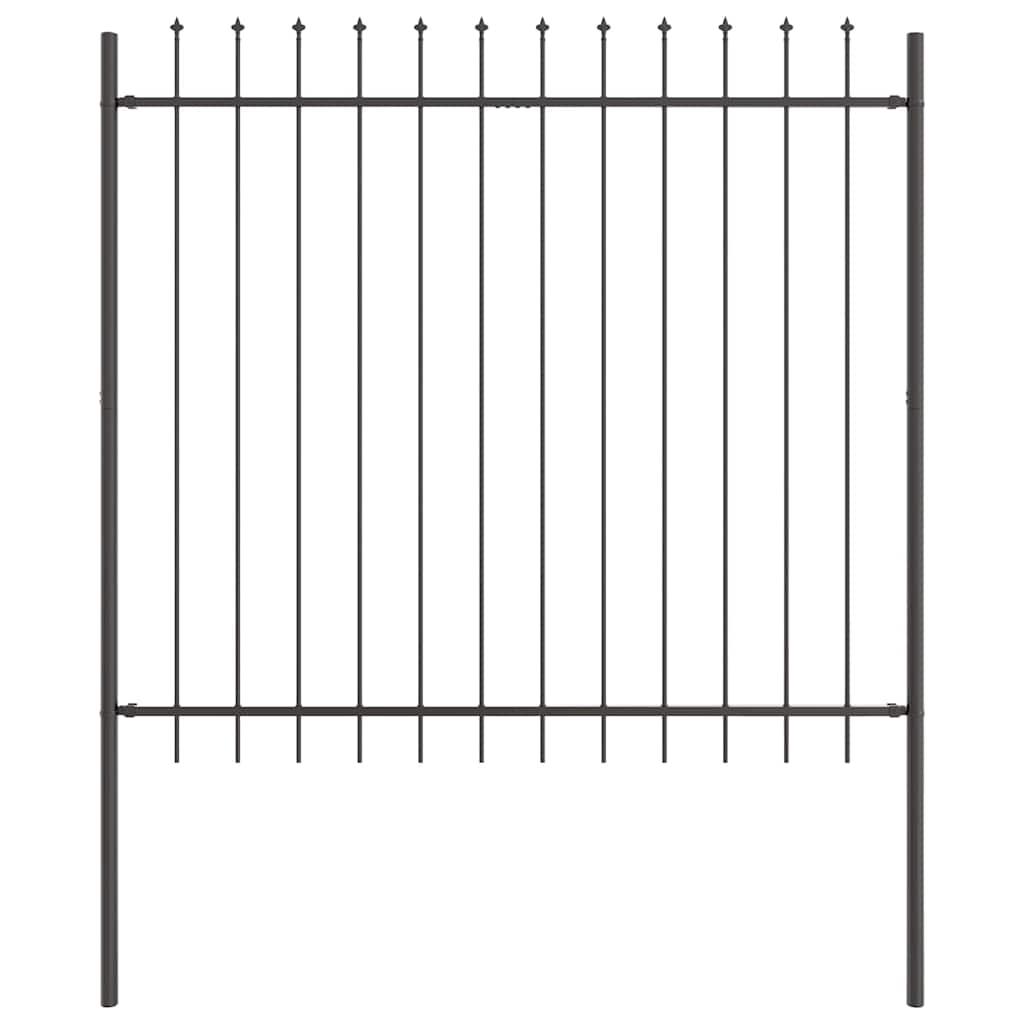 Recinzione per Giardino 3 pcs Grigio 5,1 x 1,5 m