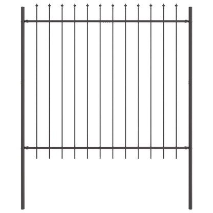 Recinzione per Giardino 3 pcs Grigio 5,1 x 1,5 m